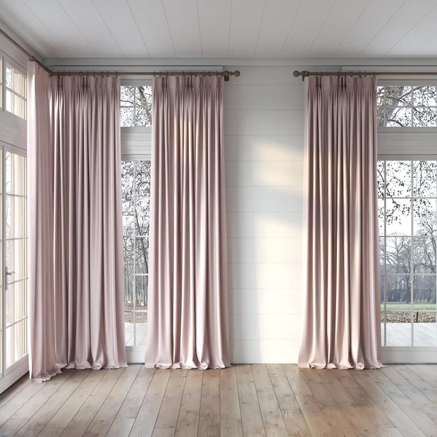 Photo of the fabric Luxe Orchid swatch by James Dunlop Essentials. Use for Curtains, Accessory, Top of Bed. Style of Plain, Texture