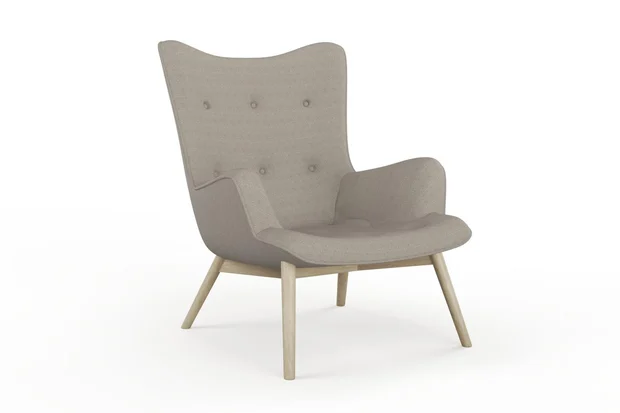 Photo of the fabric Leverett Hamilton swatch by James Dunlop. Use for Upholstery, Accessory. Style of Chenille, Geometric