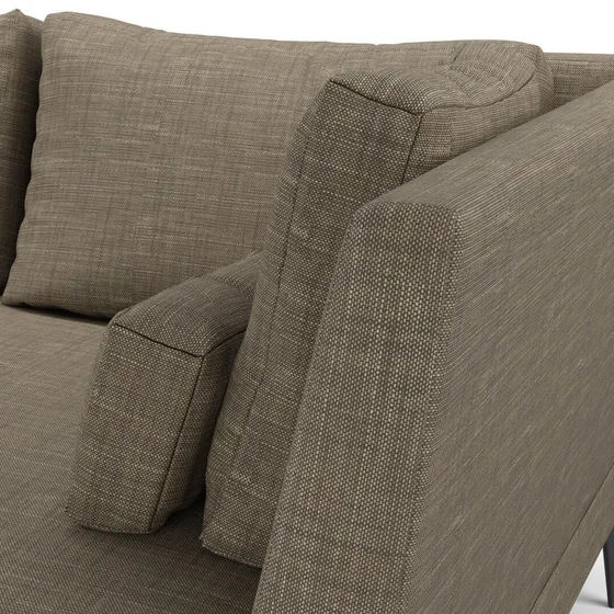 Photo of the fabric Ficus Taupe swatch by Mokum. Use for Upholstery, Accessory. Style of Plain, Texture