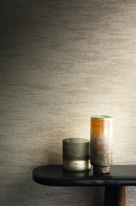 Photo of the fabric Powell Wp 7111 7111 0487 in situ by Casamance. Use for Wall Covering. Style of Plain, Texture