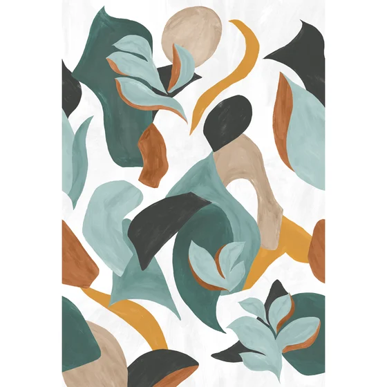 Photo of the fabric Mambo Panel 7567 7567 2342 swatch by Casamance. Use for Wall Covering, Wall Panel/Mural. Style of Floral And Botannical
