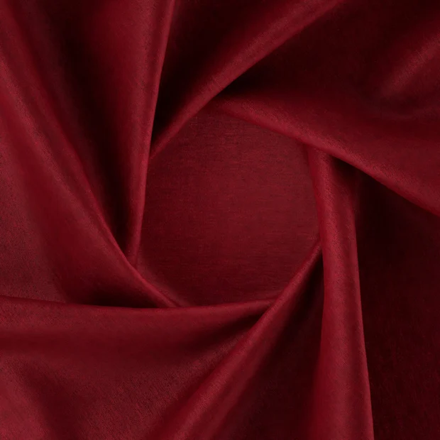 Photo of the fabric Baron Bordeaux swatch by Zepel FibreGuard. Use for Curtains, Upholstery, Accessory, Top of Bed. Style of Chenille, Plain
