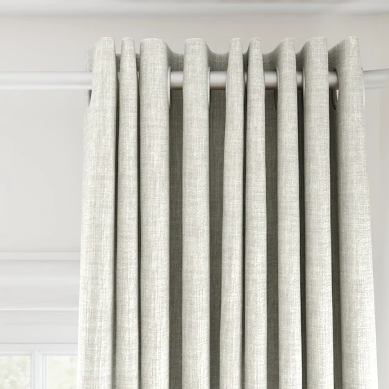 Photo of the fabric Earthwild Cream swatch by James Dunlop FibreGuard. Use for Curtains, Upholstery, Accessory, Top of Bed. Style of Plain, Texture