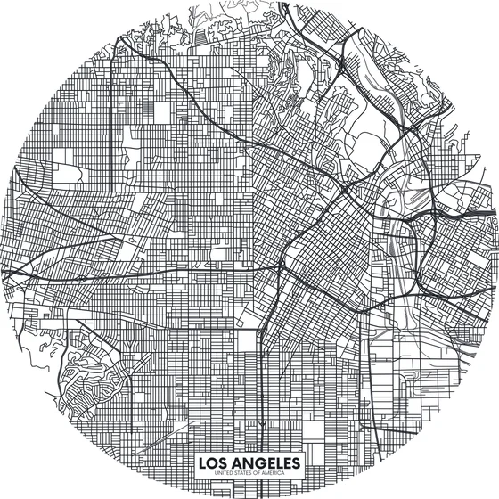 Photo of the fabric Fly To Los Angles Sticker 10345 09 99 swatch by James Dunlop. Use for Wall Covering