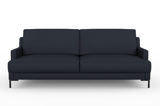 Photo of the fabric Epitome Ink swatch by Mokum. Use for Upholstery, Accessory. Style of Plain, Taffeta