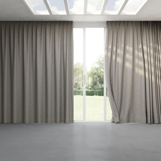 Photo of the fabric Bora Bora Pepper swatch by Mokum FibreGuard. Use for Curtains, Upholstery, Accessory. Style of Plain, Texture