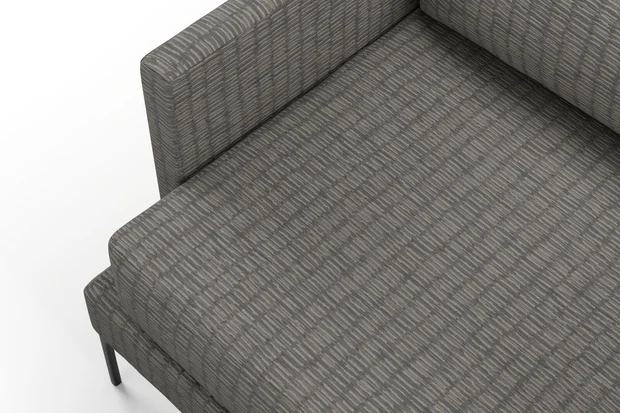 Photo of the fabric Raku Obsidian swatch by Mokum. Use for Upholstery, Accessory. Style of Plain, Texture
