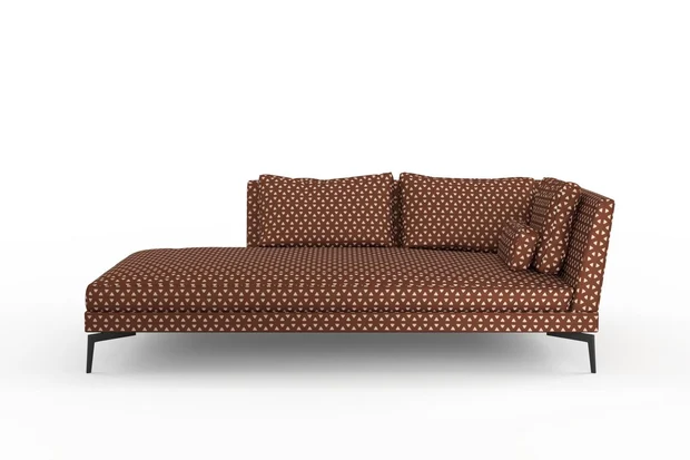 Photo of the fabric Samurai Burnt Orange swatch by Mokum. Use for Upholstery, Accessory. Style of Geometric