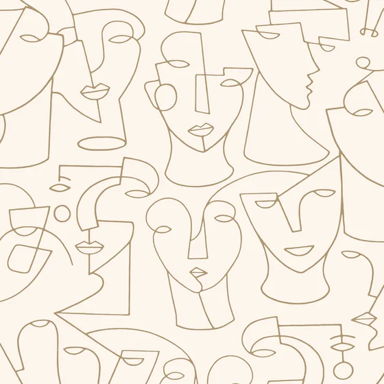 Photo of the fabric Portrait Wallpaper 8616 8616 42 12 swatch by Casadeco. Use for Wall Covering. Style of Texture
