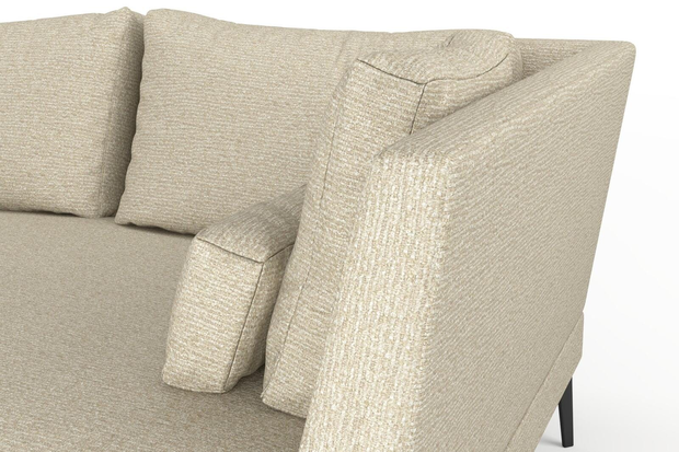 Photo of the fabric Grain Beige swatch by Mokum. Use for Upholstery, Accessory, Top of Bed. Style of Plain, Texture