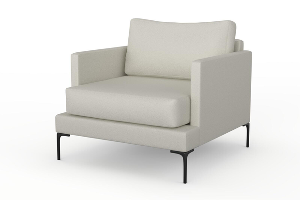 Photo of the fabric Epitome Chalk swatch by Mokum. Use for Upholstery, Accessory. Style of Plain, Taffeta