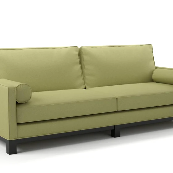 Photo of the fabric Braveheart Pistachio swatch by James Dunlop FibreGuard. Use for Upholstery, Accessory, Top of Bed. Style of Plain, Taffeta
