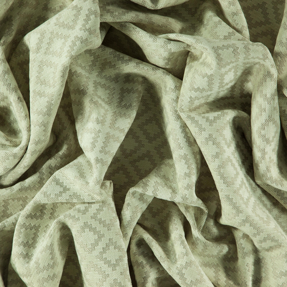Photo of the fabric Arien Ivory swatch by Zepel. Use for Curtains, Upholstery, Accessory, Top of Bed. Style of Abstract, Chenille
