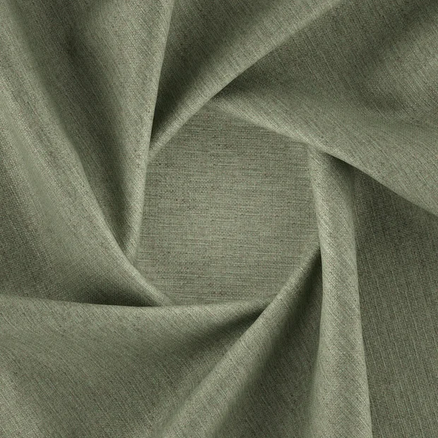 Photo of the fabric Bravo Pesto swatch by Zepel FibreGuard. Use for Upholstery, Accessory, Top of Bed. Style of Plain, Texture