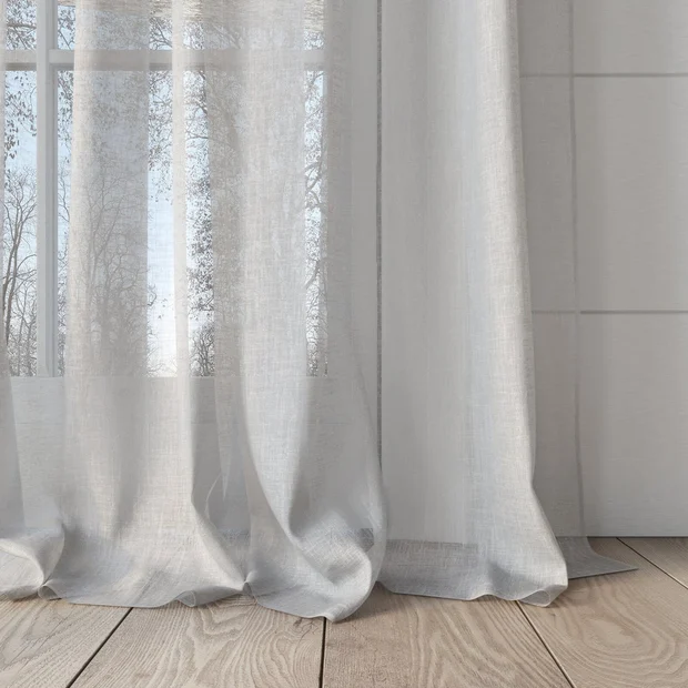 Photo of the fabric Natura Recycled Dolomite swatch by Mokum. Use for Sheer Curtains. Style of Plain, Sheer