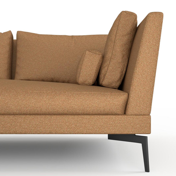 Photo of the fabric Grain Rust swatch by Mokum. Use for Upholstery, Accessory, Top of Bed. Style of Plain, Texture