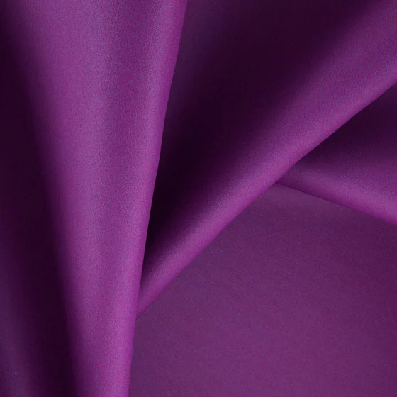 Photo of the fabric Catwalk Violet swatch by Zepel. Use for Curtains, Upholstery Light Duty, Accessory, Top of Bed. Style of Plain, Taffeta