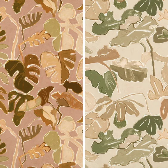 Papeete colours Clay and Seagrass by Mokum