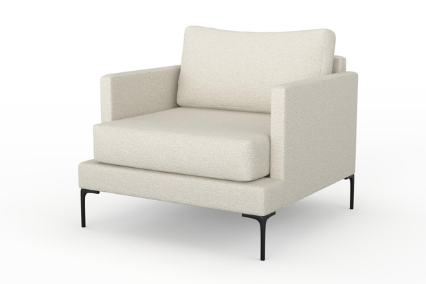 Photo of the fabric Grain Marshmallow swatch by Mokum. Use for Upholstery, Accessory, Top of Bed. Style of Plain, Texture