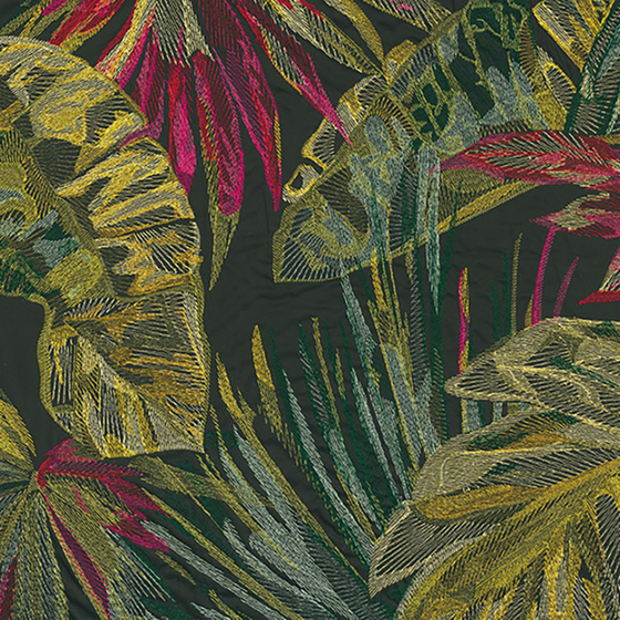 Photo of the fabric Hedonie 4218 4218 0101 swatch by Casamance. Use for Curtains, Accessory. Style of Embroidery