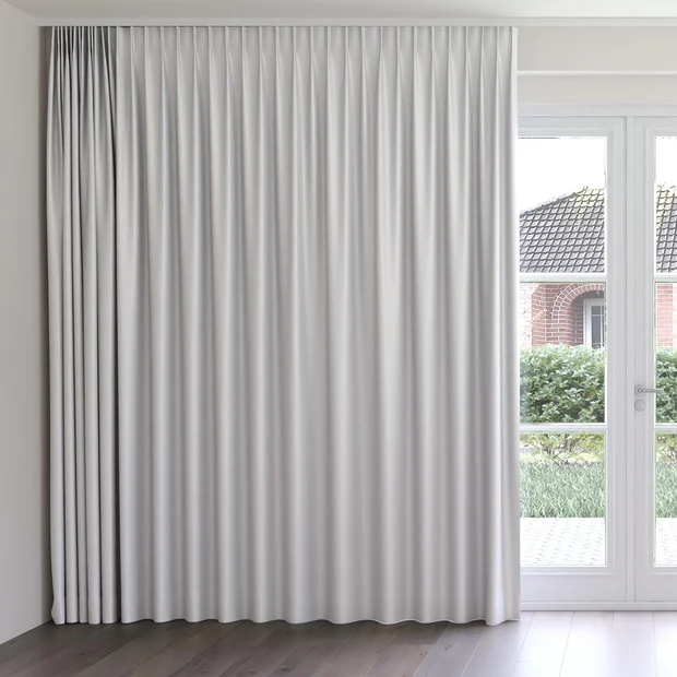 Photo of the fabric Preston FR Blackout Sand swatch by James Dunlop Essentials. Use for Curtains. Style of Plain