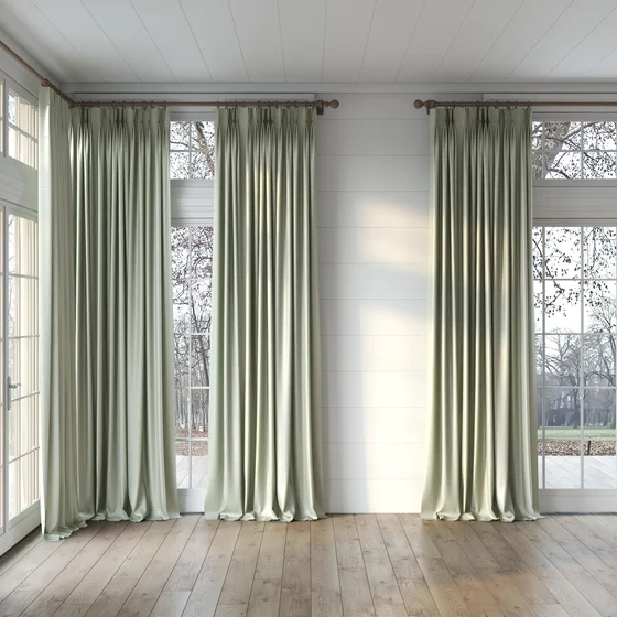 Photo of the fabric Luxe Linden swatch by James Dunlop Essentials. Use for Curtains, Accessory, Top of Bed. Style of Plain, Texture