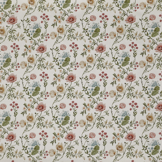 Photo of the fabric Longmoor 8825 401 swatch by Prestigious. Use for Curtains, Accessory. Style of Floral And Botannical, Print