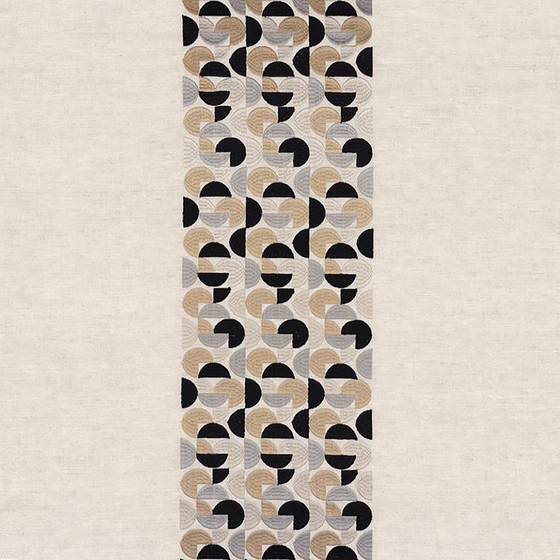 Photo of the fabric Balanchine 4979 0283 swatch by Casamance. Use for Curtains, Accessory. Style of Embroidery, Stripe