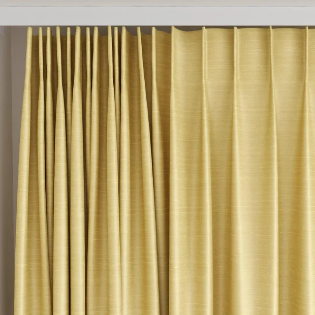 Photo of the fabric Luxe Straw swatch by James Dunlop Essentials. Use for Curtains, Accessory, Top of Bed. Style of Plain, Texture