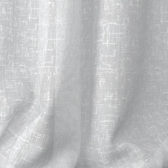 Photo of the fabric Sencha White swatch by James Dunlop Essentials. Use for Sheer Curtains. Style of Plain, Sheer