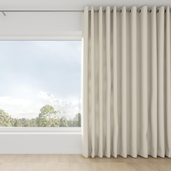 Photo of the fabric Satori Stonewash Chalk swatch by Mokum. Use for Curtains, Upholstery Light Duty, Accessory, Top of Bed. Style of Plain, Texture