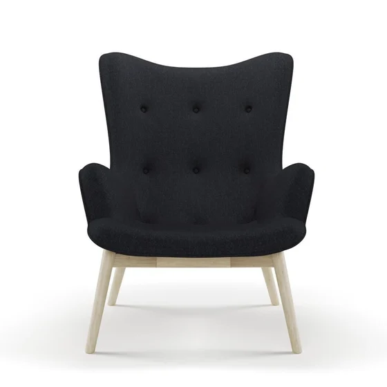Photo of the fabric Newport Carbon swatch by James Dunlop. Use for Upholstery, Accessory. Style of Plain