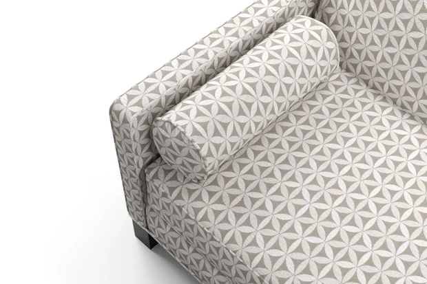 Photo of the fabric Tapa Pumice swatch by James Dunlop. Use for Upholstery, Accessory. Style of Geometric