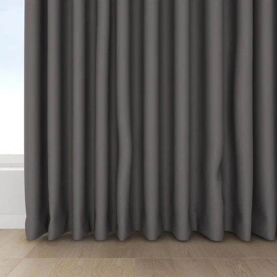 Photo of the fabric Infinite Night Shade swatch by Mokum. Use for Curtains, Upholstery, Accessory, Top of Bed. Style of Plain, Texture
