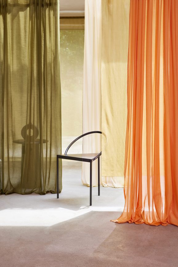 Photo of the fabric Aloe K5323 20 in situ by Kirkby Design. . Style of Plain, Sheer