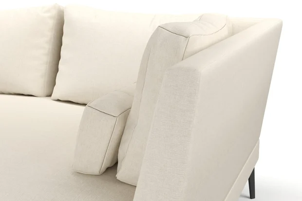 Photo of the fabric Tahiti Calico swatch by Mokum FibreGuard. Use for Curtains, Upholstery, Accessory, Top of Bed. Style of Chenille, Plain