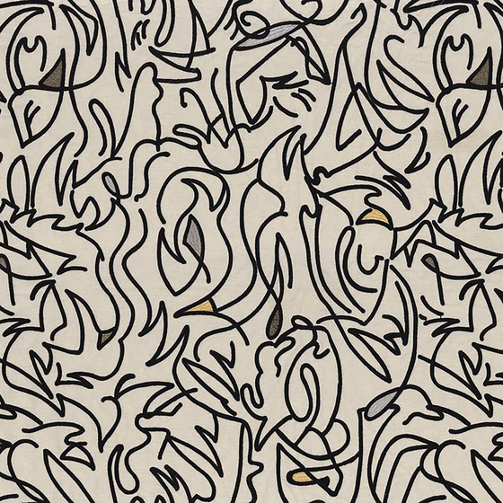 Photo of the fabric Anamorphose 4981 4981 0290 swatch by Casamance. Use for Curtains, Accessory. Style of Abstract, Embroidery