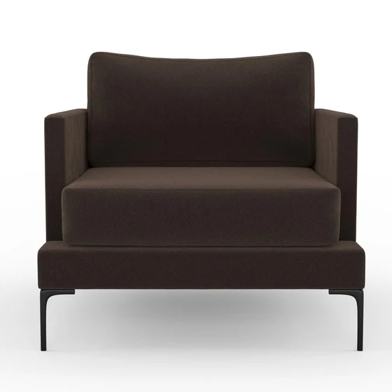 Photo of the fabric Lama Velvet Clove swatch by Mokum. Use for Upholstery, Accessory. Style of Plain, Velvet