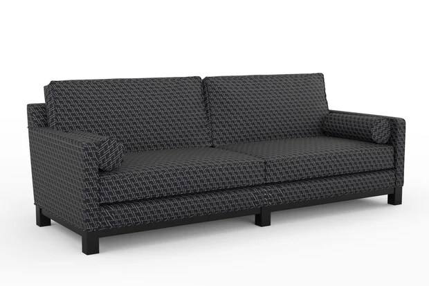 Photo of the fabric Leverett Oxford swatch by James Dunlop. Use for Upholstery, Accessory. Style of Chenille, Geometric
