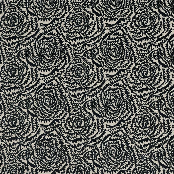 Photo of the fabric Jagged Roses K5289 01 swatch by Kirkby Design. Use for Upholstery, Accessory. Style of Velvet