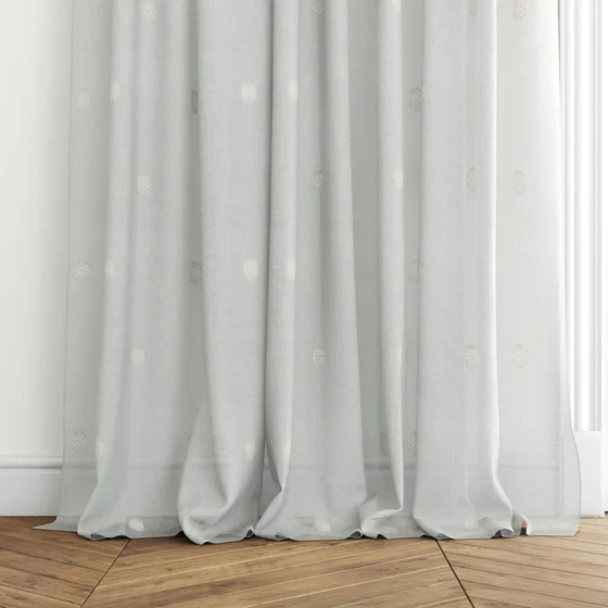 Photo of the fabric Gentle Dew swatch by James Dunlop. Use for Sheer Curtains. Style of Geometric, Sheer