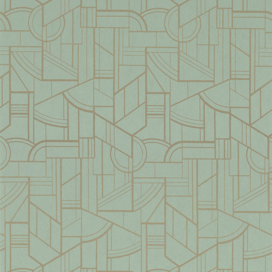 Photo of the fabric Cinetique Wp 7629 7629 2854 swatch by Casamance. Use for Wall Covering. Style of Geometric, Print
