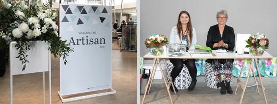 Left: Artisan 2017 entry. Right:&nbsp;Mikayla Sherwin (JDT) and&nbsp;Bridget Moir (JDT).