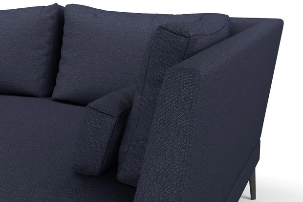 Photo of the fabric Pure Ink swatch by Mokum. Use for Upholstery, Accessory. Style of Plain, Texture