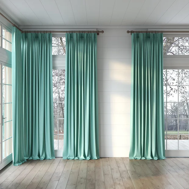 Photo of the fabric Frisco Porcelain swatch by James Dunlop Essentials. Use for Curtains, Upholstery, Accessory, Top of Bed. Style of Plain, Texture
