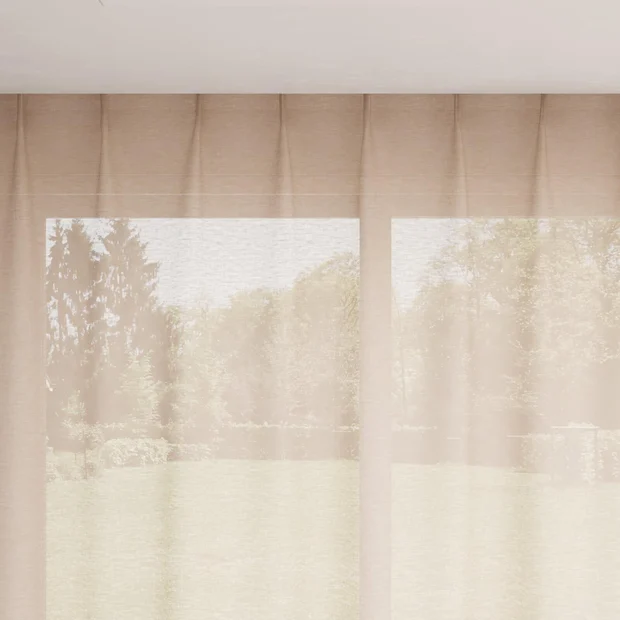 Photo of the fabric Gouache Nude swatch by Mokum. Use for Curtains, Accessory. Style of Plain, Taffeta