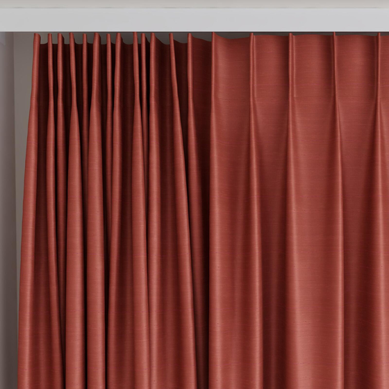 Photo of the fabric Luxe Berry swatch by James Dunlop Essentials. Use for Curtains, Accessory, Top of Bed. Style of Plain, Texture