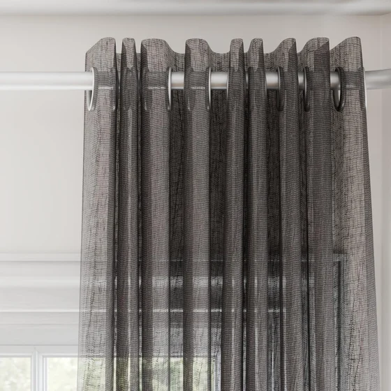 Photo of the fabric Sonata Carbon swatch by James Dunlop. Use for Curtains. Style of Plain, Texture