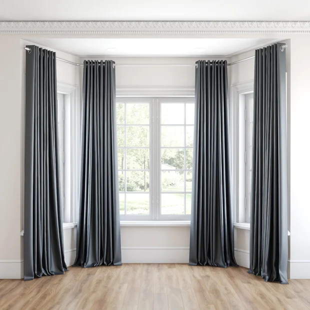 Photo of the fabric Stallion 2 UC Storm swatch by James Dunlop Essentials. Use for Curtains, Accessory. Style of Plain, Texture