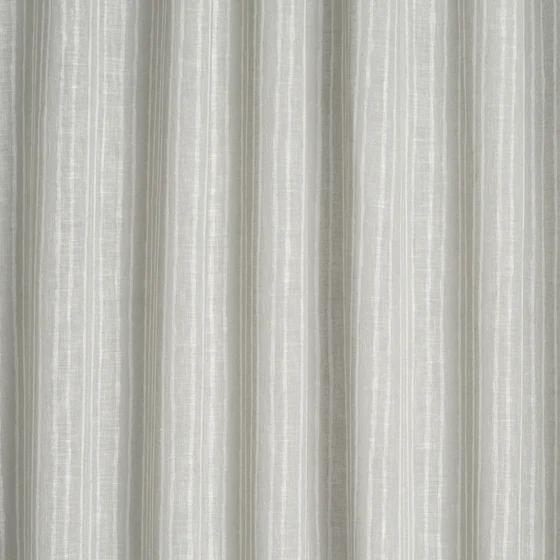 Photo of the fabric Bayview Feather swatch by James Dunlop. Use for Sheer Curtains. Style of Sheer, Stripe